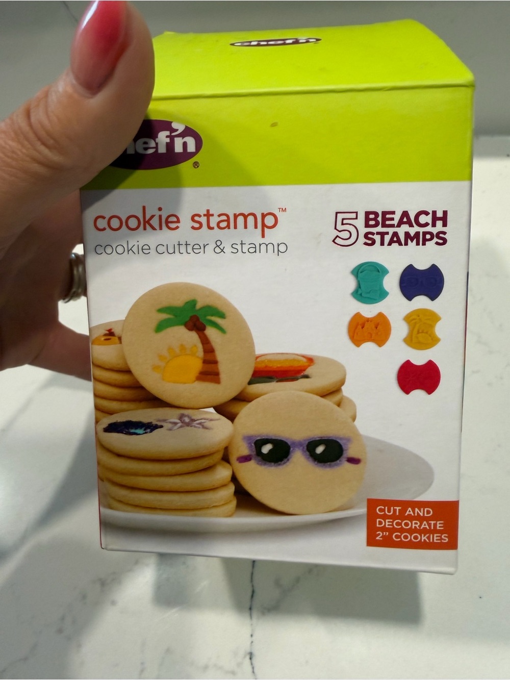 Chef'n Cookie Stamp Set -New in box Beach Stamps to cut & decorate cookies